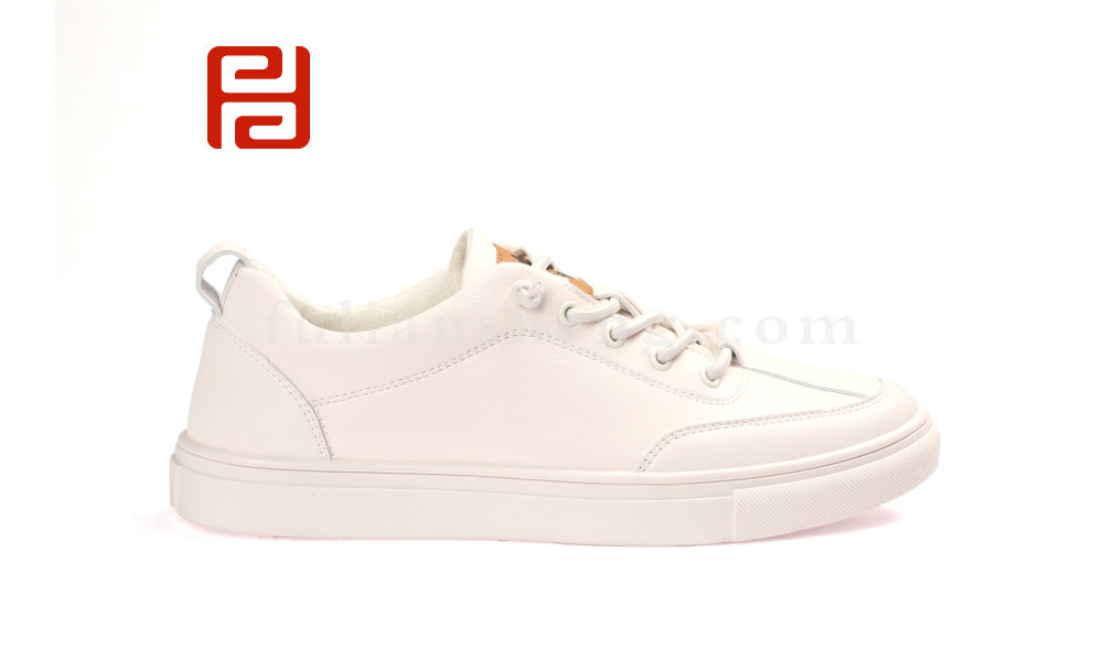 福連升2020春季新款男士休閑鞋透氣低幫小白板鞋圖片