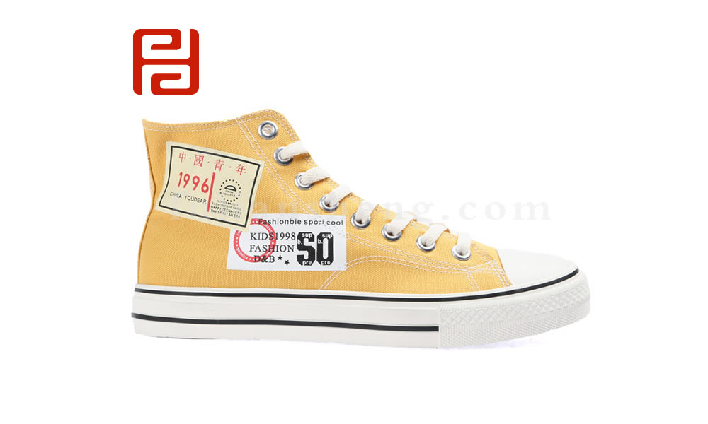 福連升高幫帆布鞋男鞋 休閑百搭復古鞋子圖片