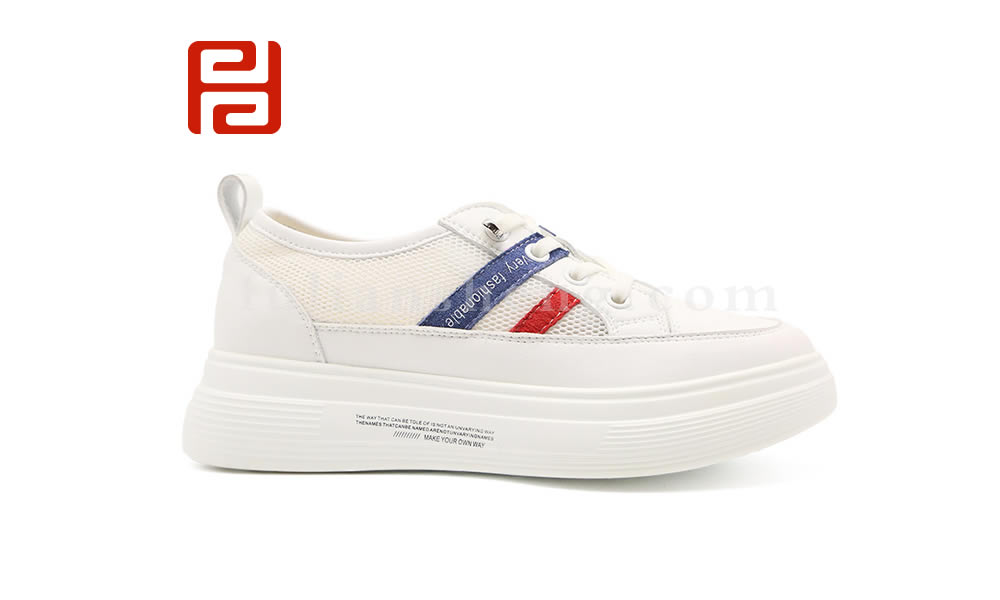 福連升厚底小白鞋女鞋 夏季新款薄款網(wǎng)面鞋松糕鞋圖片