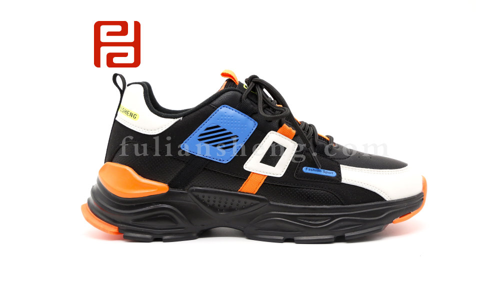 福連升2020冬季新款男輕彈防滑撞色老爹鞋休閑運(yùn)動(dòng)鞋圖片