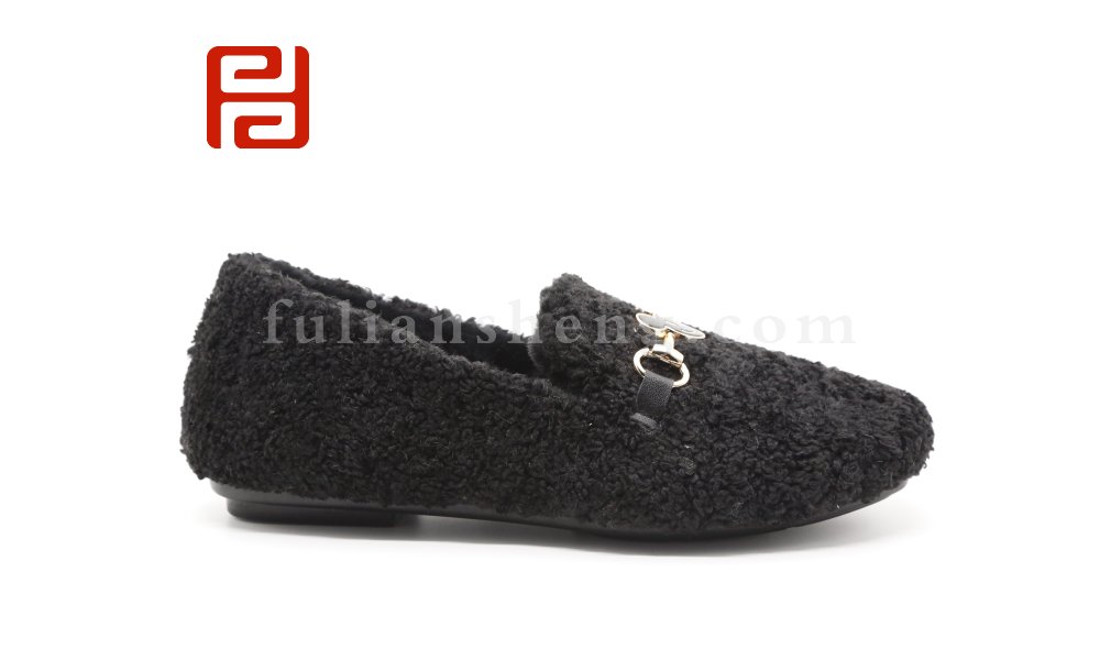 福連升休閑鞋女2020秋冬毛毛鞋女外穿懶人保暖軟底透氣鞋子圖片
