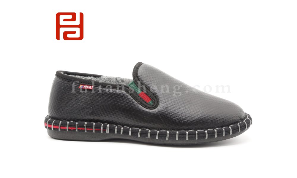 福連升2020冬季新款輕便男保暖中國(guó)風(fēng)一腳蹬休閑鞋圖片