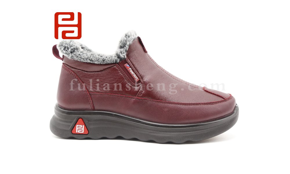 福連升老北京布鞋女士冬季中老年高幫加絨保暖老人鞋圖片