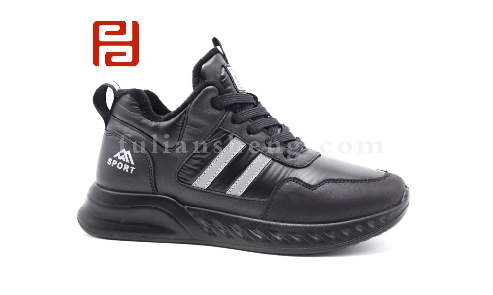 福連升休閑運(yùn)動女鞋中老年冬季加絨保暖輕便羽絨服面料圖片