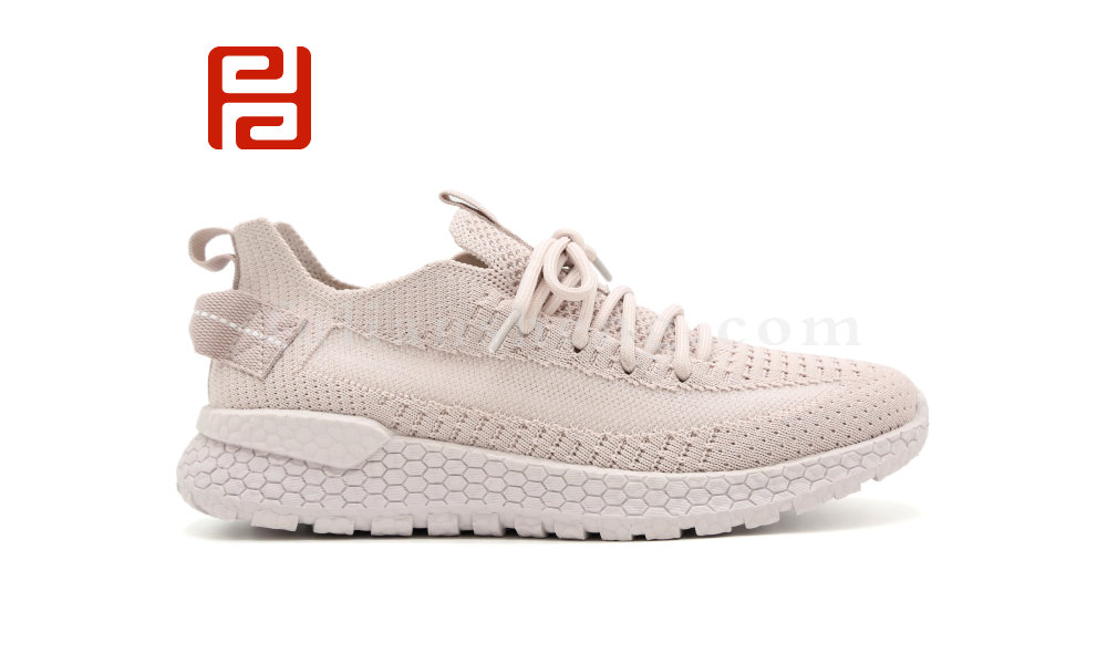 福連升秋季休閑運(yùn)動(dòng)漫步鞋女鞋高彈飛織面料爆米花鞋底