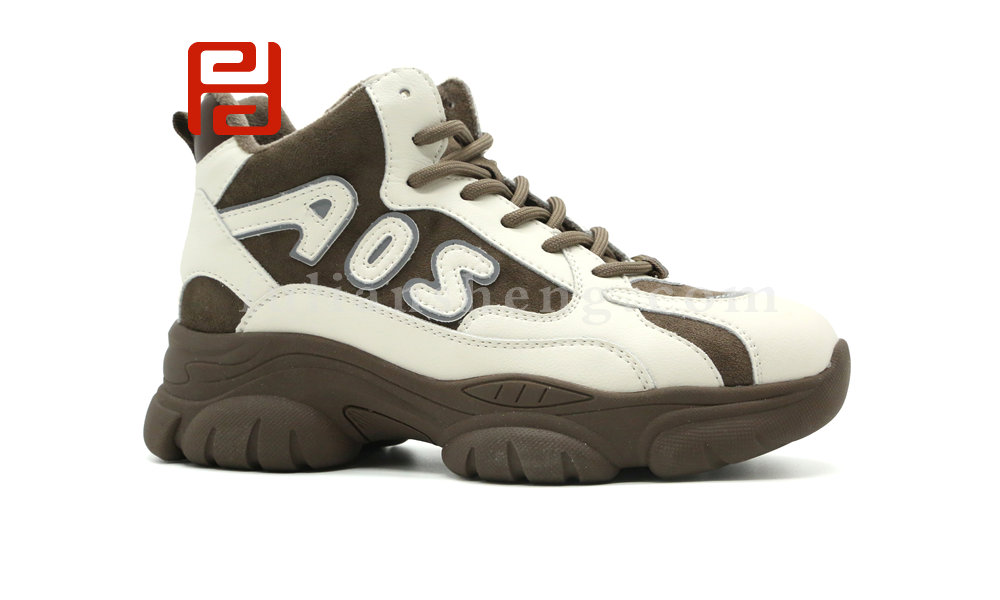 福連升冬季時(shí)尚拼色厚底防滑休閑女鞋老北京布鞋