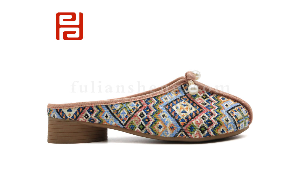 福連升夏季女鞋中國風(fēng)漢唐風(fēng)韻民族風(fēng)拖鞋女鞋