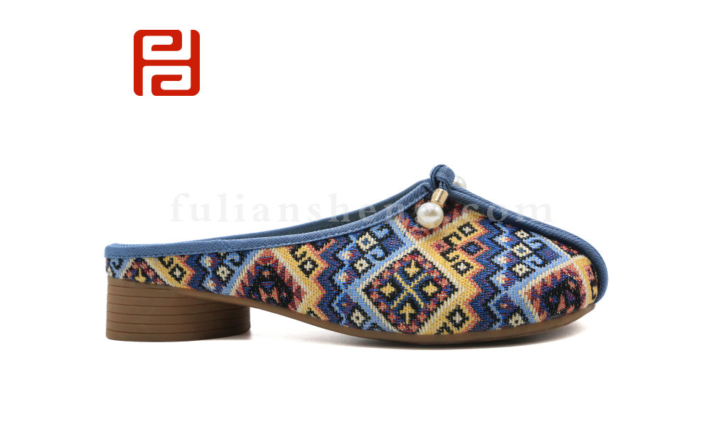 福連升夏季女鞋中國風(fēng)漢唐風(fēng)韻民族風(fēng)拖鞋女鞋