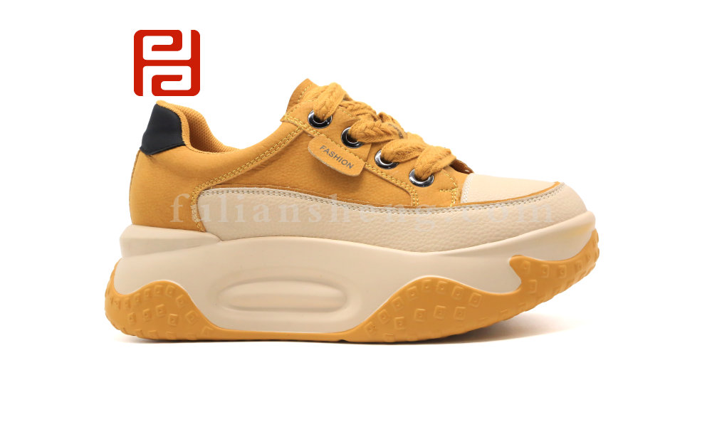 福連升春秋新款單鞋厚底女鞋時(shí)尚休閑松糕鞋子