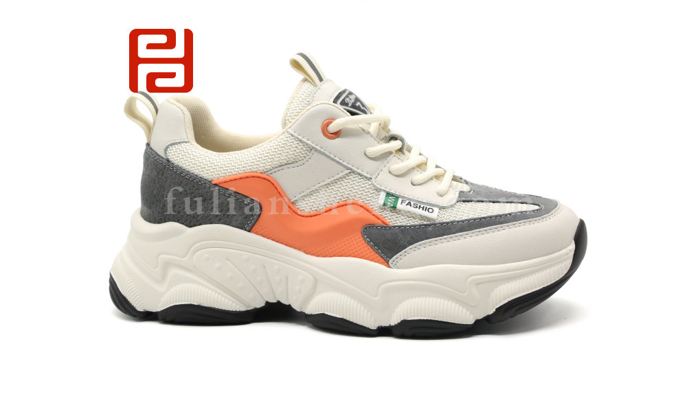 福連升休閑鞋舒適松糕厚底牛皮學(xué)院風(fēng)老爹鞋潮流休閑單鞋圖片