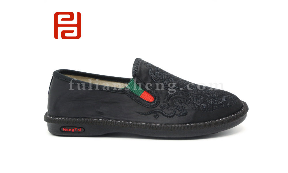 福連升老北京布鞋沖服呢中國風尚棉麻里布輕便男社會鞋