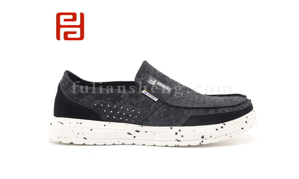 福連升夏季時(shí)尚休閑男鞋舒適透氣服裝面料輕便鞋圖片