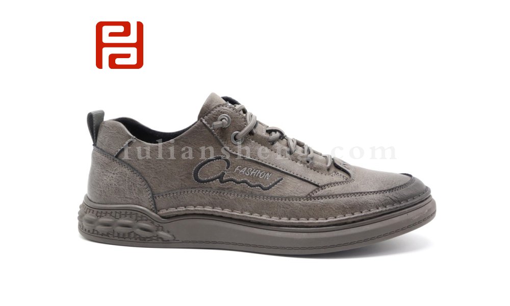 福連升休閑鞋男單鞋系帶休閑舒適春秋款橡膠底圖片