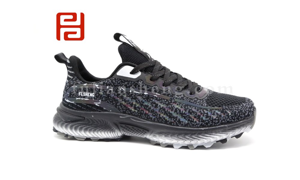 福連升休閑運動男鞋馬拉松跑步鞋旅游防滑透氣梭織鞋子