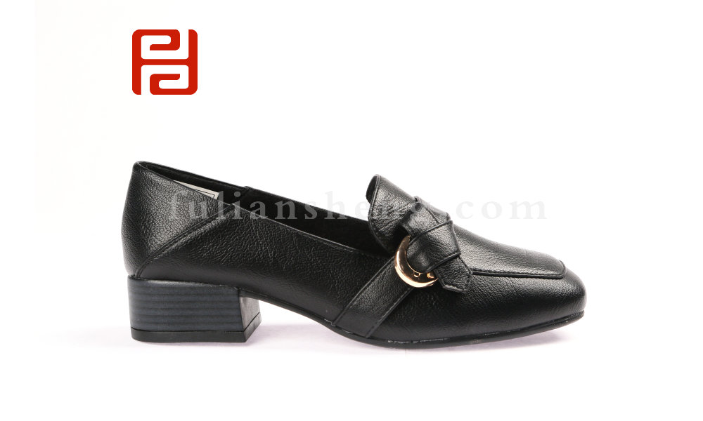 福連升時(shí)尚休閑光面女鞋淺口單鞋低跟休閑鞋(圖4)