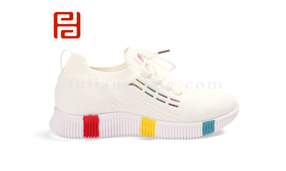 福連升女士飛織透氣運(yùn)動(dòng)鞋一腳蹬系帶椰子鞋老北京布鞋(圖3)