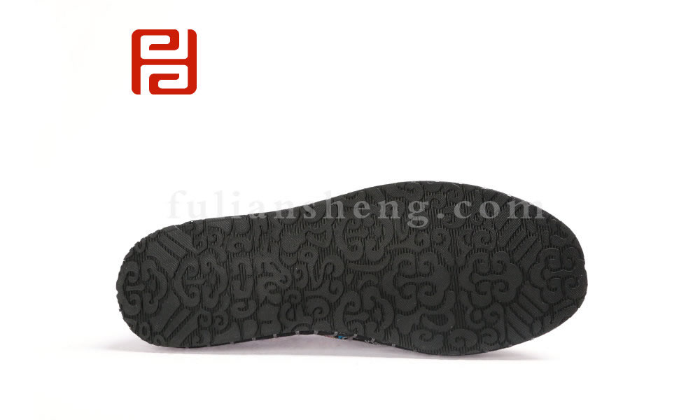 福連升中國風老北京布鞋男繡花社會臉譜千層底軟底布鞋(圖3)