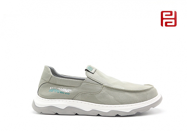 福連升春季休閑男鞋一腳蹬雨傘布軟底輕便男單鞋